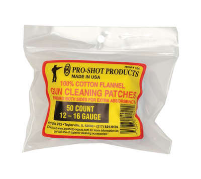 Cleaning Equipment Pro Shot Products Patch PRO-SHOT PATCH 12-16GA 50CT